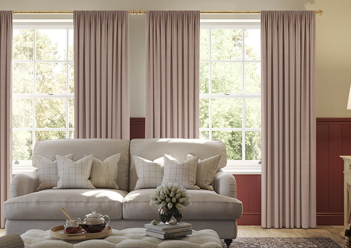 Shima Faux Silk, Rose - Made to Measure Curtains - Image 3